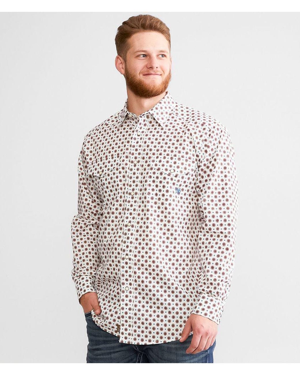 Ariat White Sheldon Classic Shirt for men