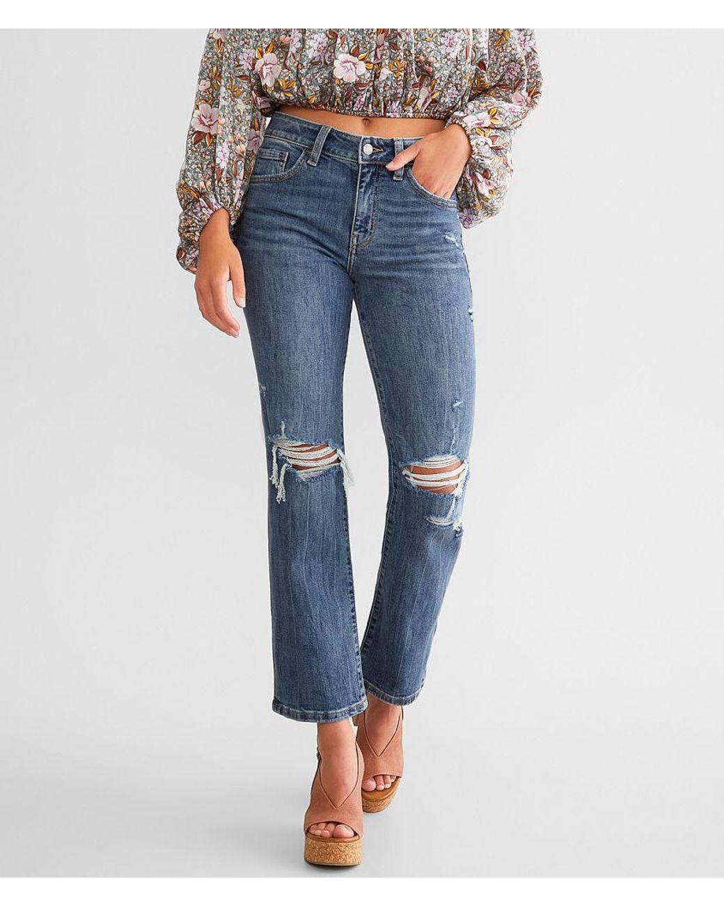 Willow & Root Blue The Cropped Everyday Stretch Jean
