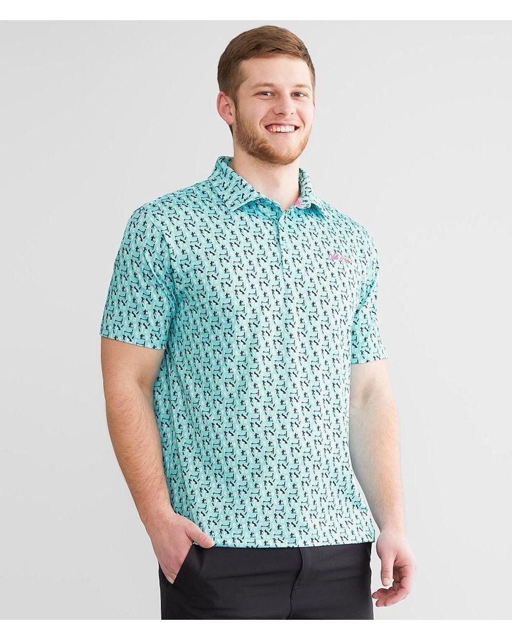 Old Row Blue Pregamers Polo for men