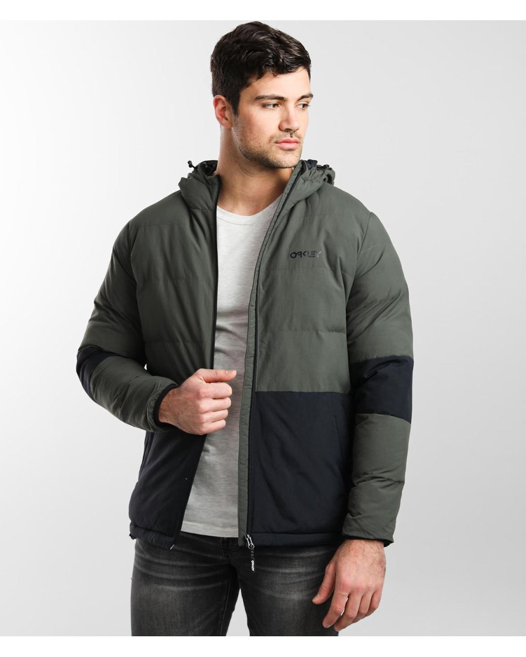 Oakley Insulated Puffer Jacket in Gray for Men | Lyst