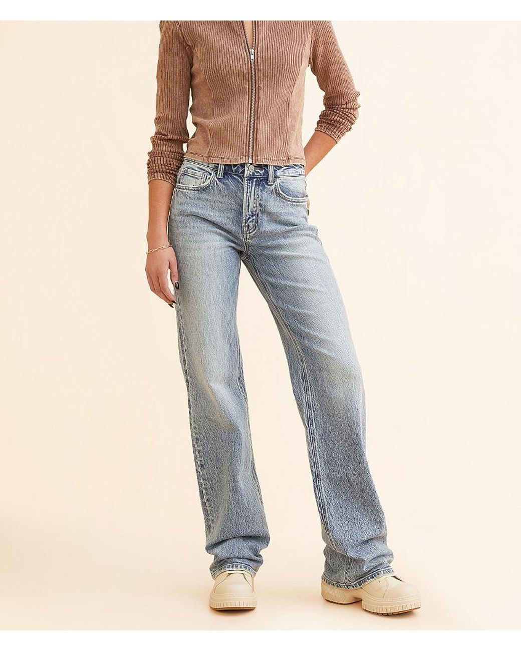 Flying Monkey Blue Icon Straight Stretch Jean