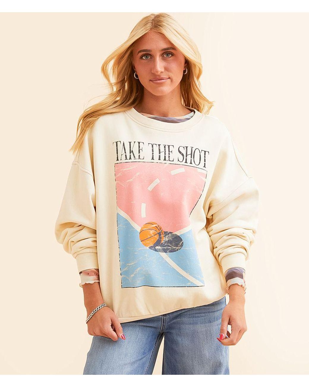 Modish Rebel Natural Take The Shot Pullover