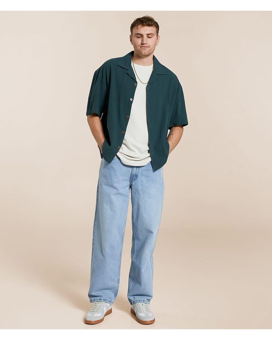 Rhythm Blue Textured Shirt for men