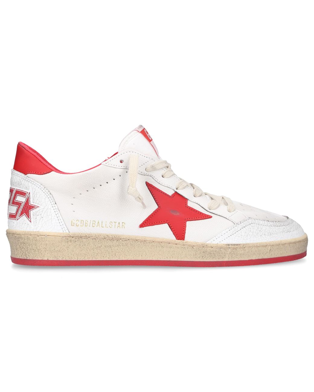 Golden Goose Deluxe Brand Leather Sneakers Red Ball Star in White,Red ...
