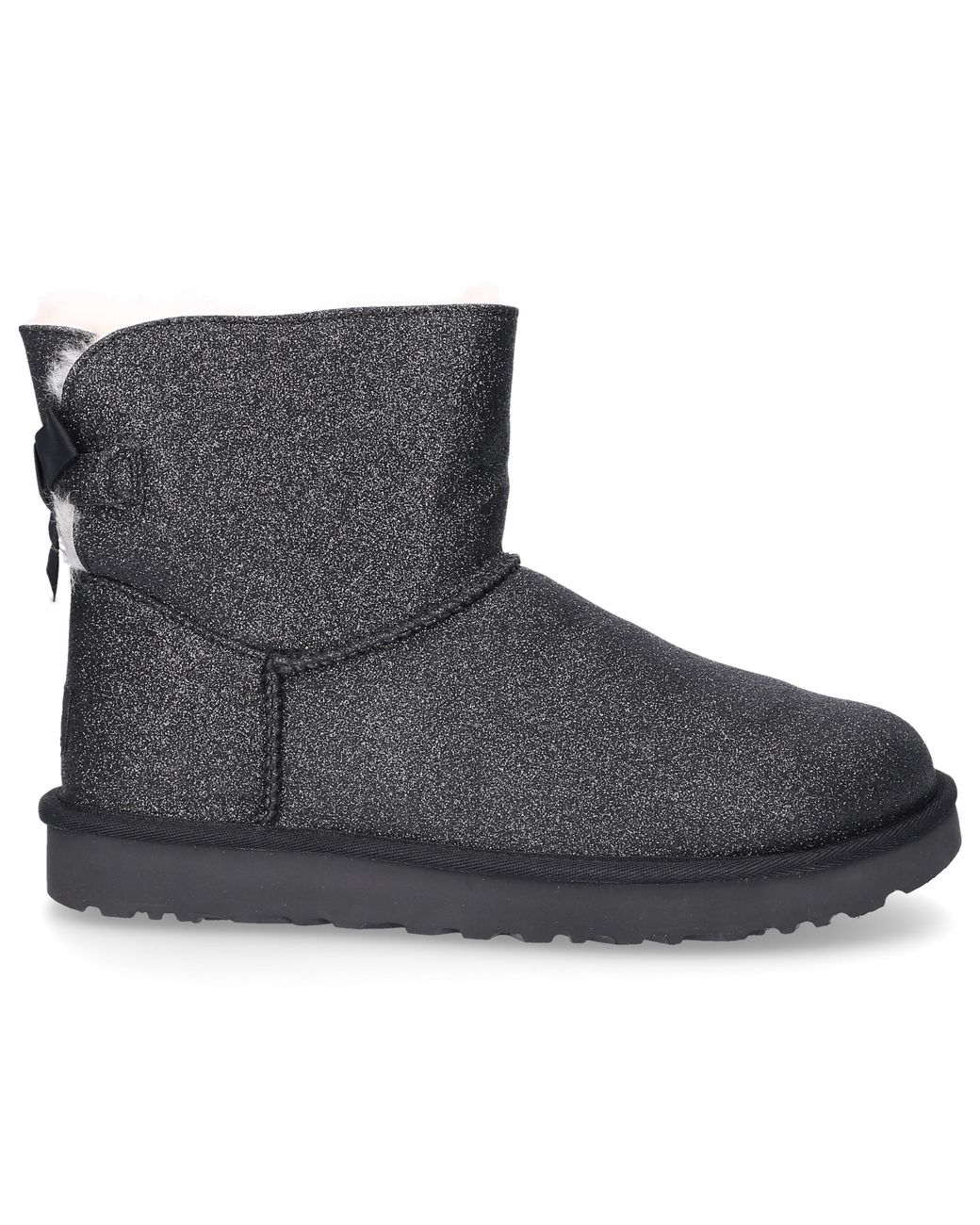 UGG Ankle Boots Black Mini Bailey Bow 