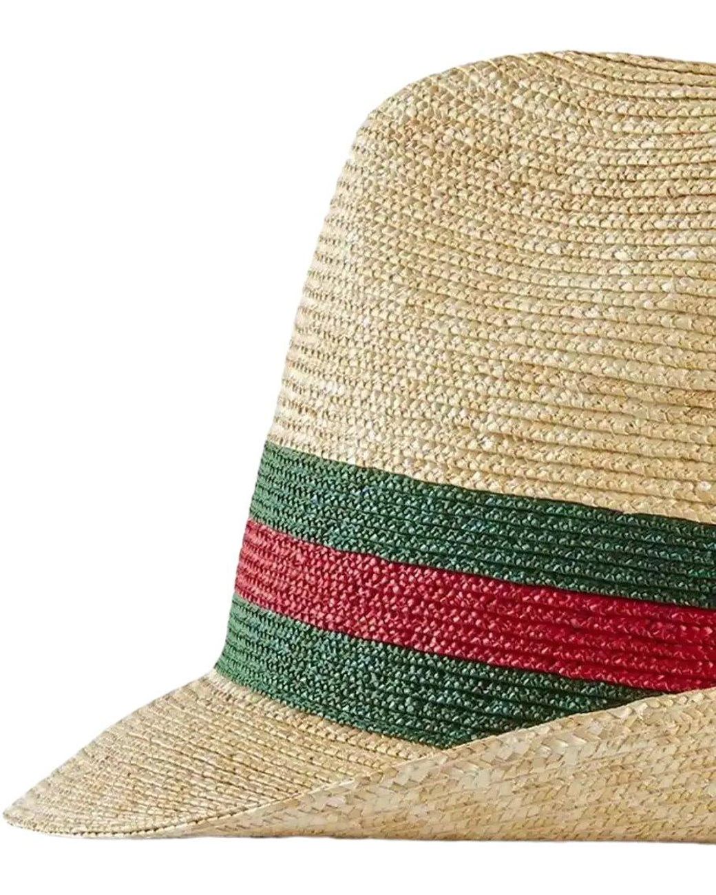 Gucci Hut Fedora Stroh in Natural for Men | Lyst