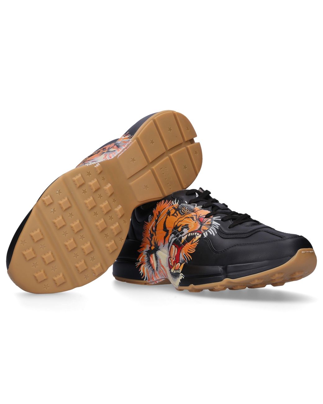 men's rhyton leather sneaker with tigers