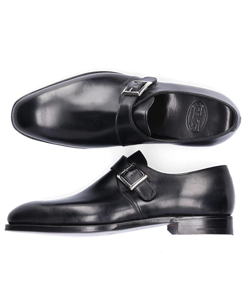 Crockett & Jones Monk Shoes Savile Calfskin Black for Men | Lyst