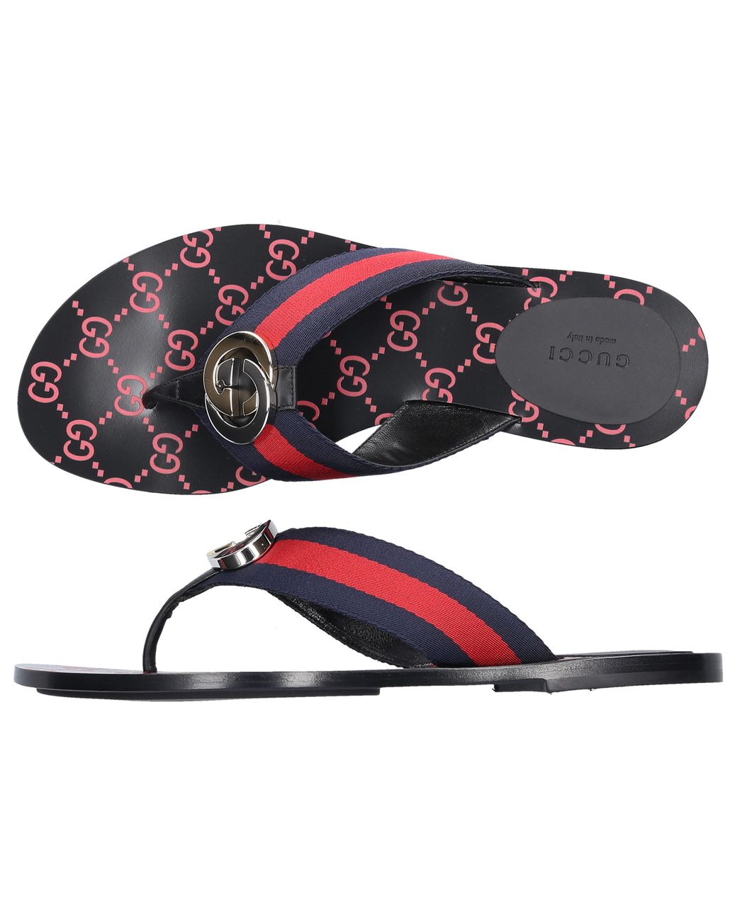 Gucci Cotton Flip Flops Kika in Blue/Red (Blue) - Save 7% - Lyst