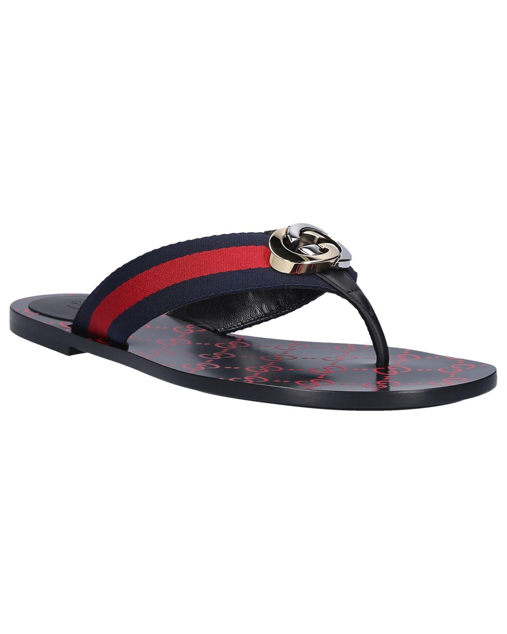 Gucci Cotton Flip Flops Kika in Blue/Red (Blue) - Save 7% - Lyst