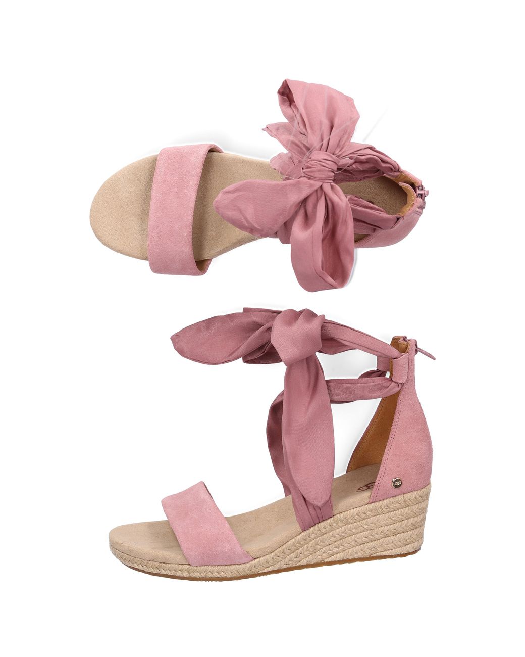rose pink wedge shoes
