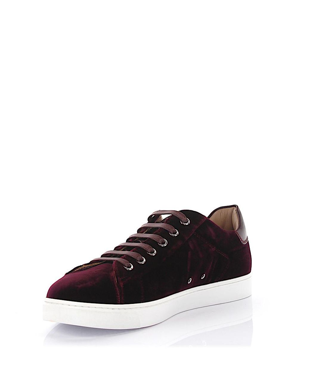 Gianvito Rossi Leather Low-top Sneakers S20460 Velvet in Red - Lyst