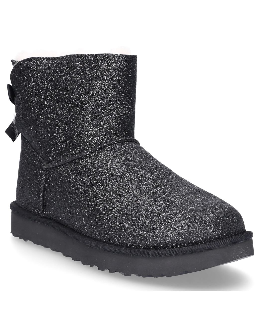 black sparkle bailey bow uggs