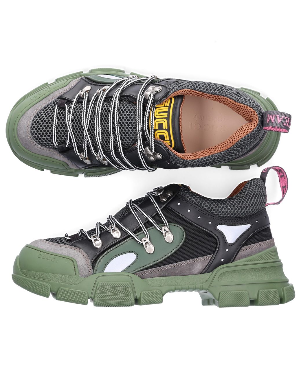 gucci green flashtrek sneakers