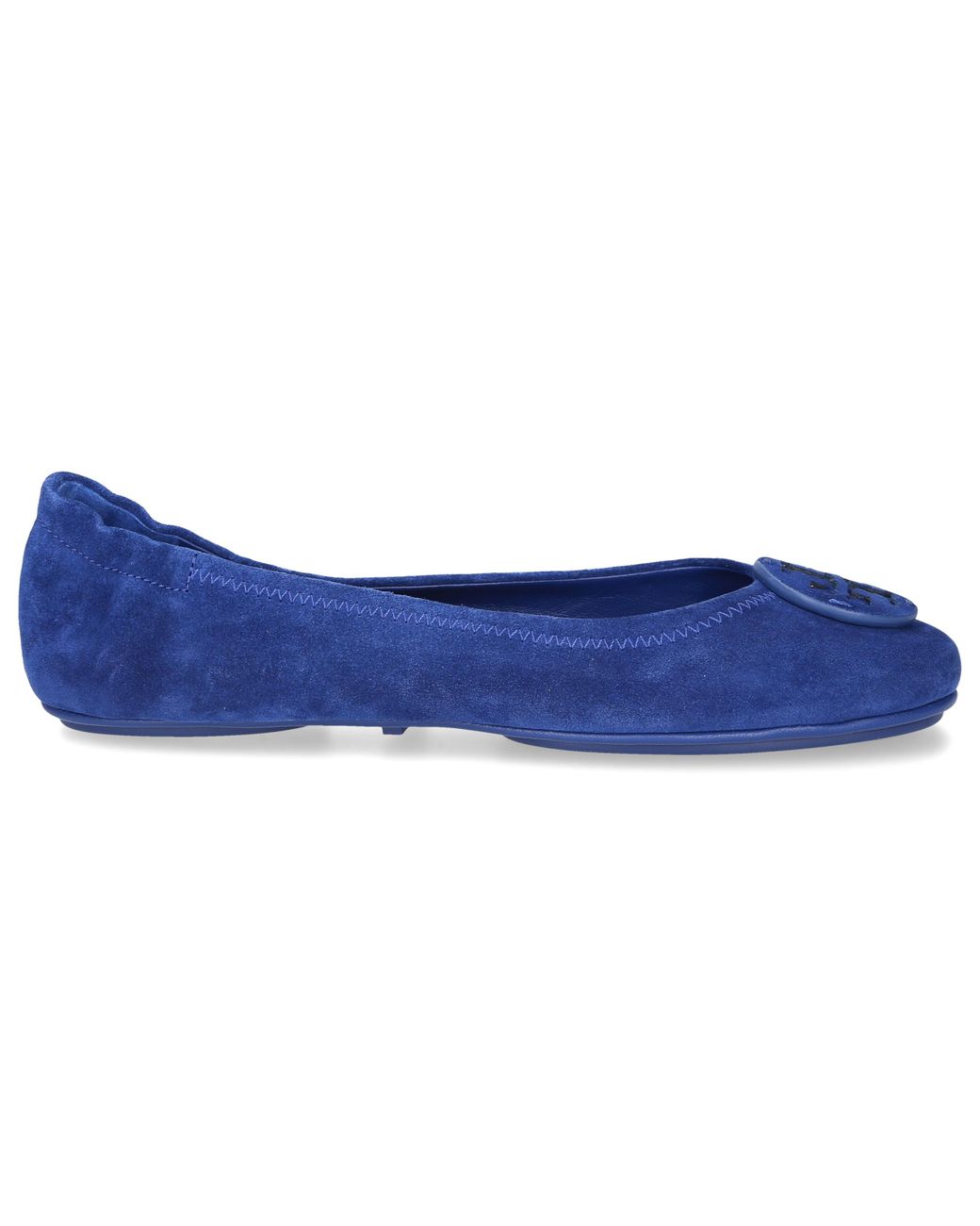 Tory Burch Suede Classic Ballet Flats Minnie in Blue - Lyst