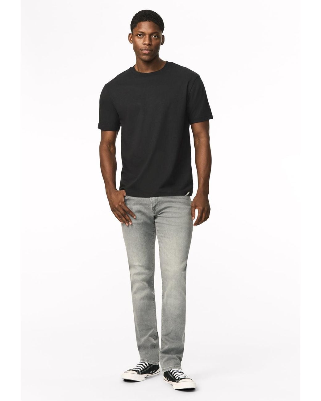 Buffalo David Bitton Gray Buffalo Jeans Ash Slim Jeans, Sanded for men