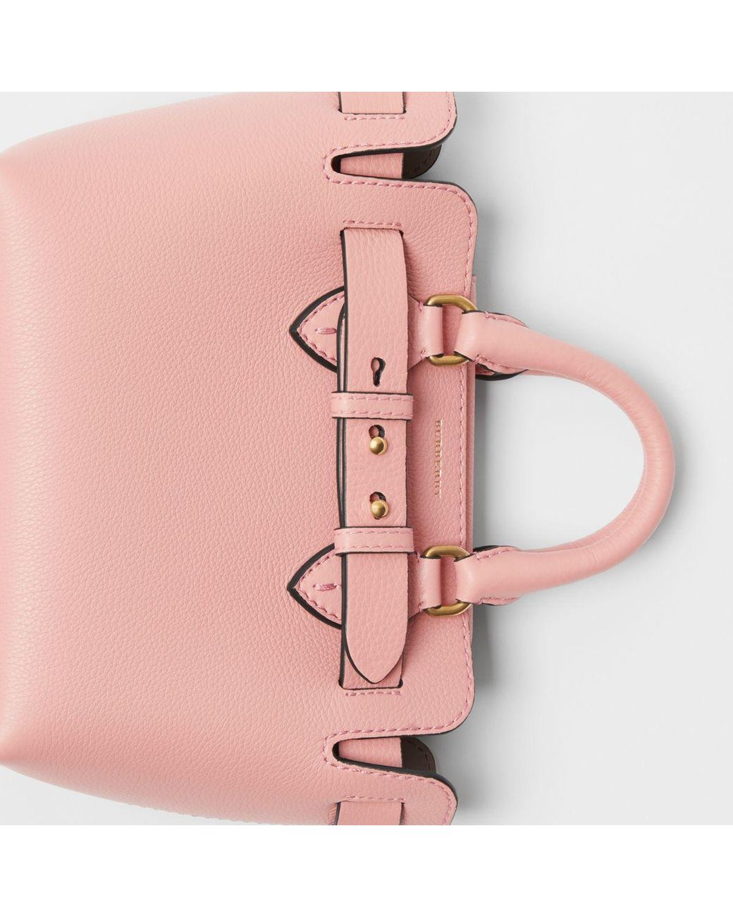 Burberry The Mini Leather Belt Bag in Pink | Lyst