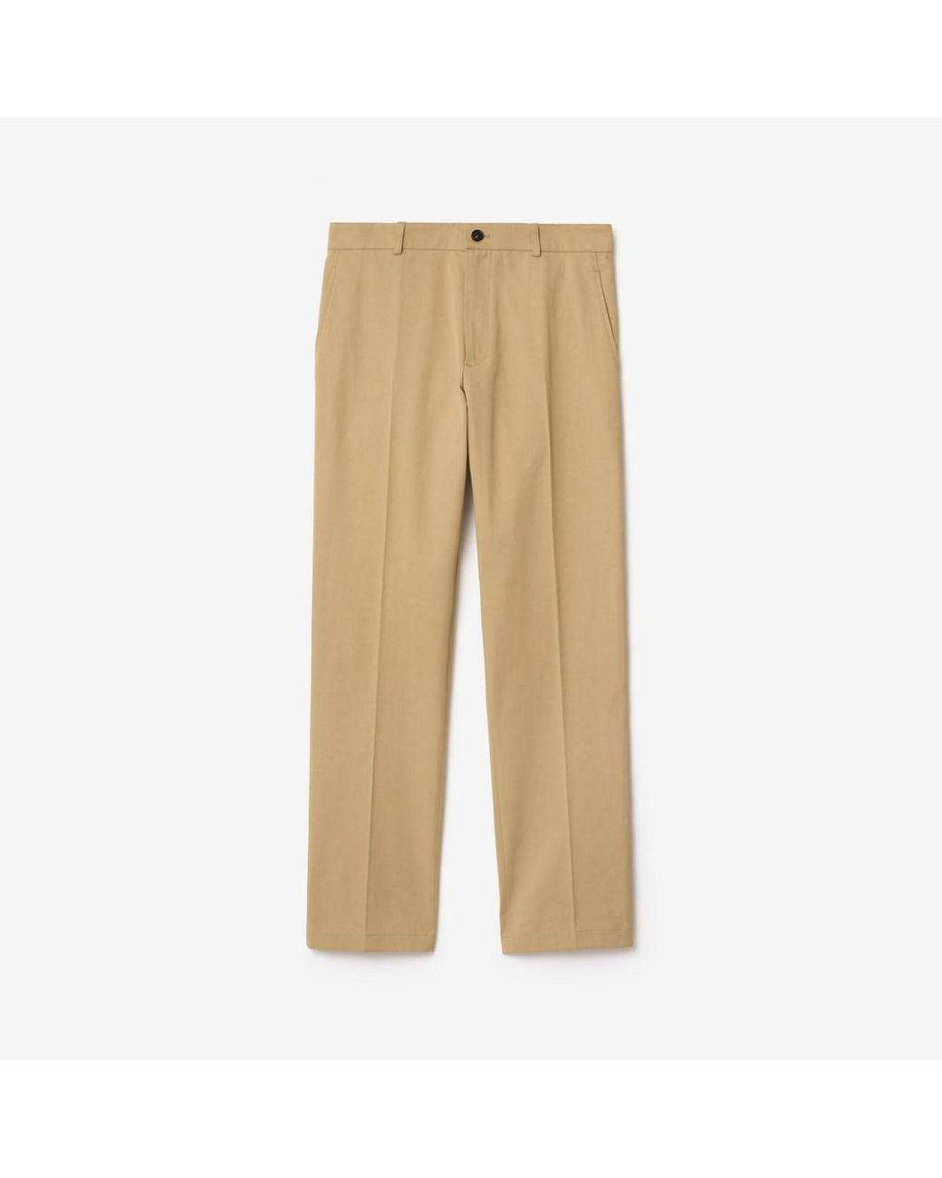 Burberry Natural Cotton Twill Chinos for men