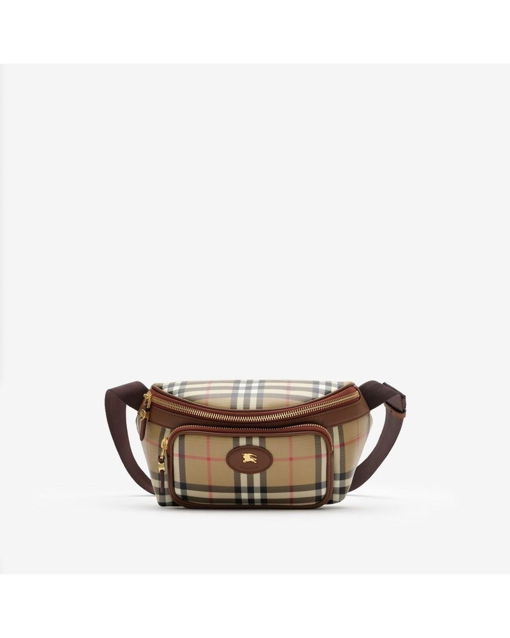 Burberry Brown Check Belt Bag for men