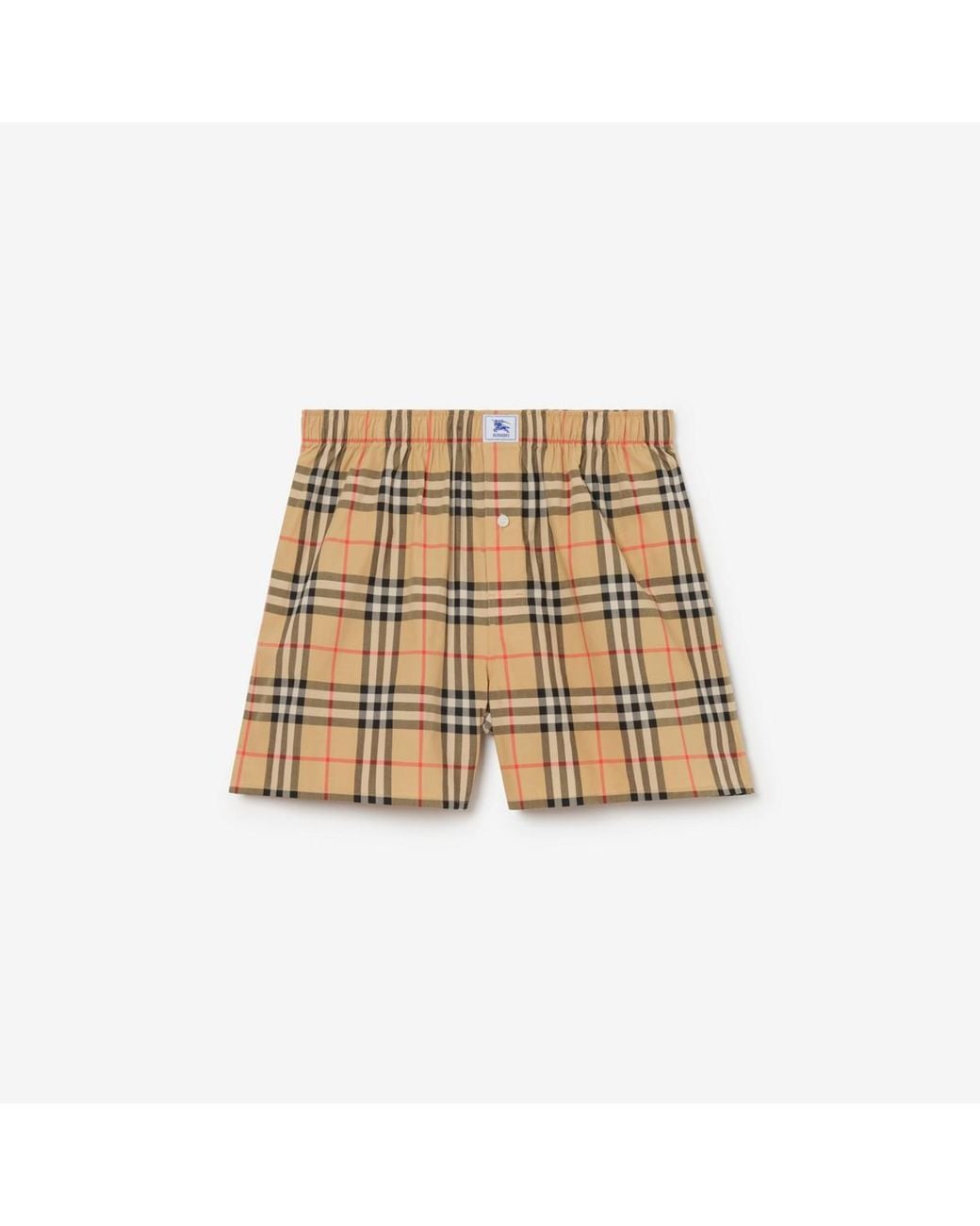 Burberry Natural Check Cotton Boxer Shorts for men