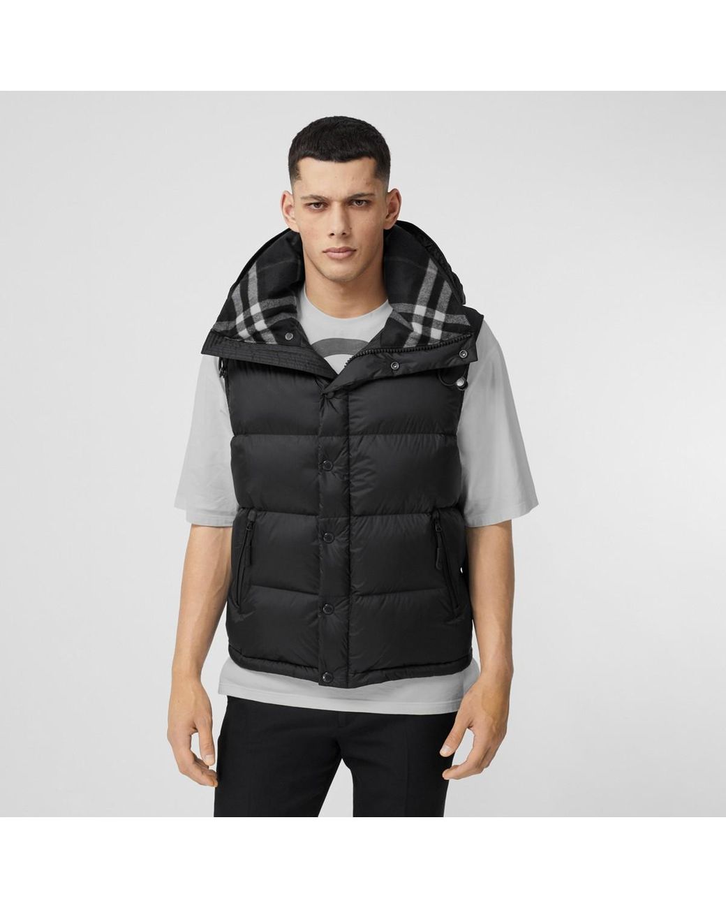 Detachable Sleeve Monogram Puffer Jacket Burberry Outerwear