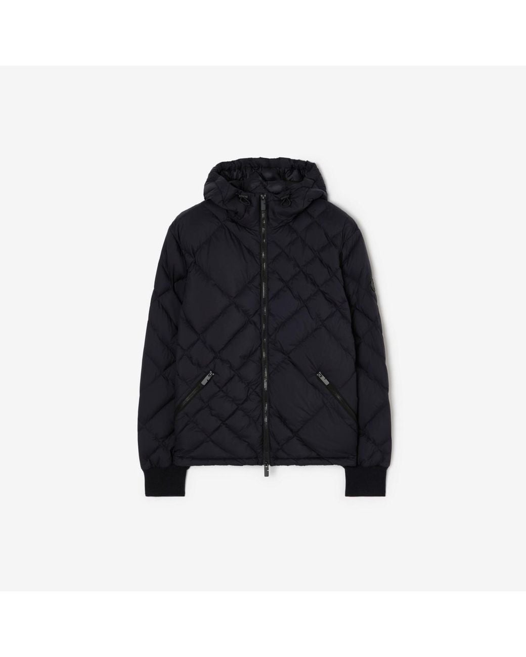 Burberry Blue Check-Stitch Nylon Doversgreen Puffer Jacket for men