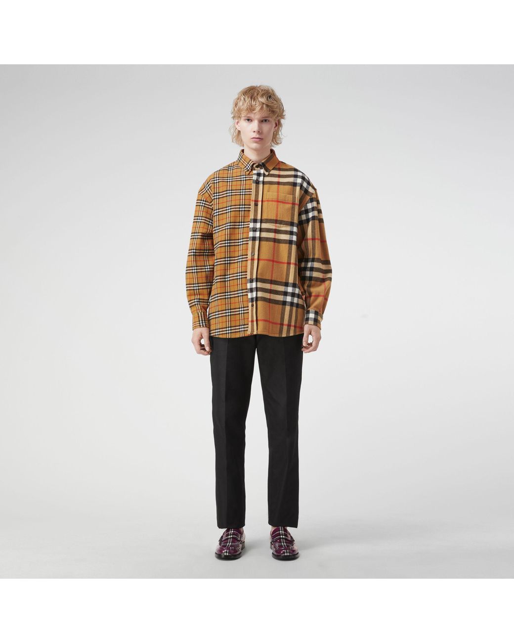Burberry Gosha X Check Flannel Shirt for Men | Lyst Canada