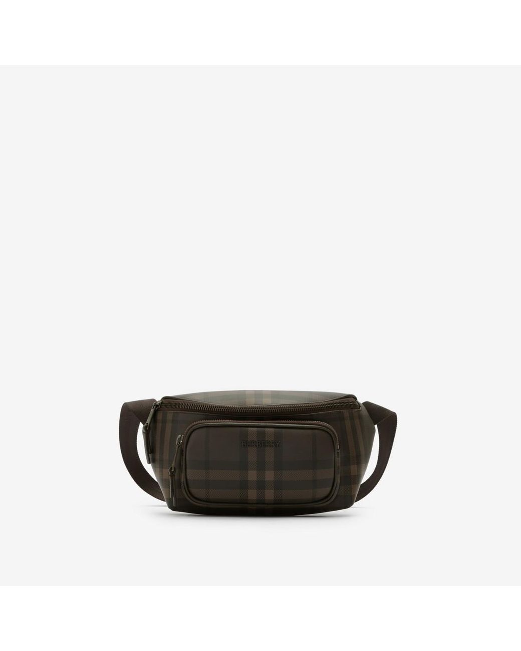 Burberry Black City Check Belt Bag for men