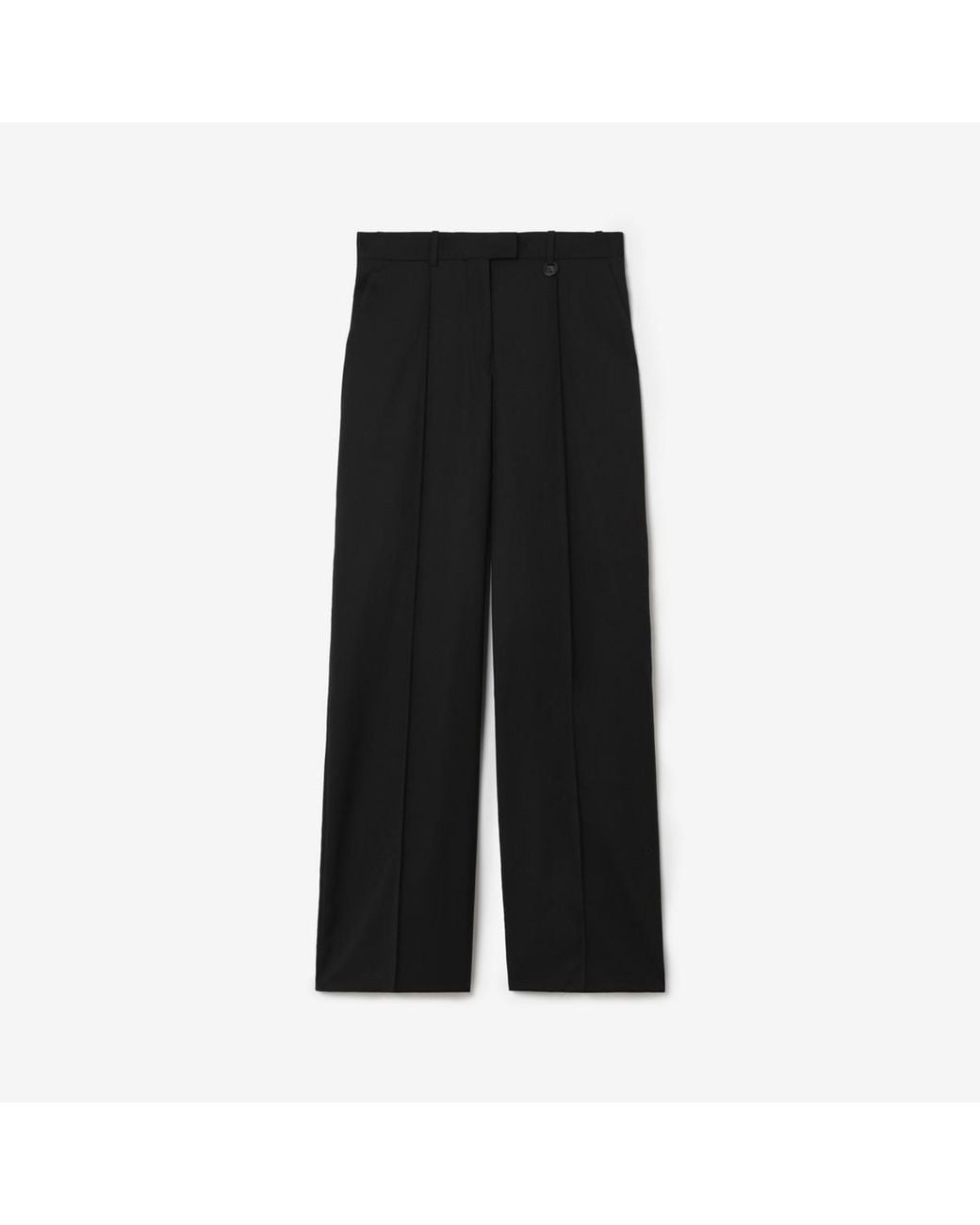 Burberry Black Wool Tailored Trousers