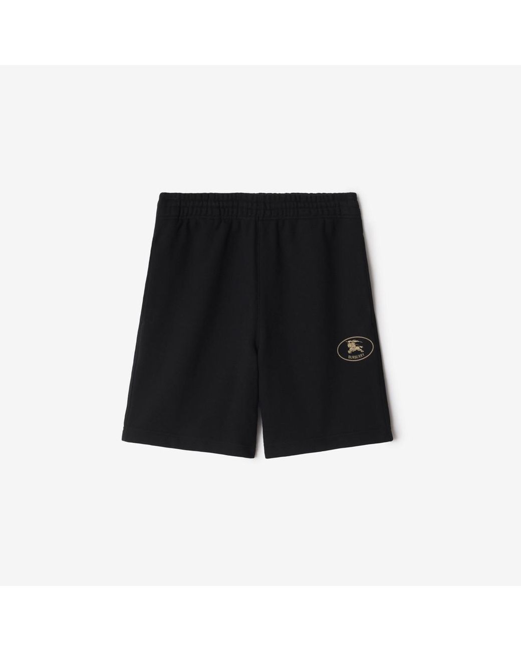 Burberry Black Knight Stamp Cotton Shorts for men