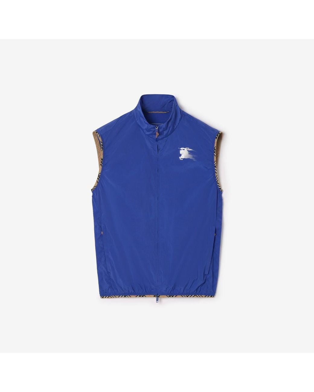 Burberry Blue Nylon Gilet for men