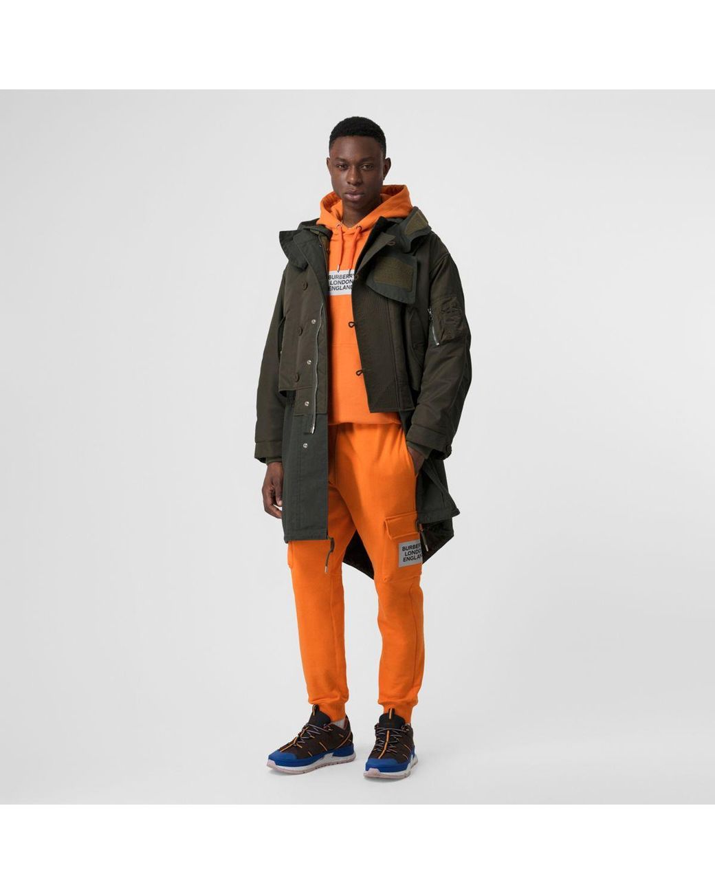 Burberry Farrows Hoodie in Orange for Men | Lyst