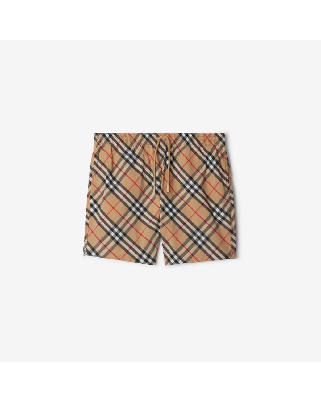 Burberry Natural Classics Check Swim Shorts for men