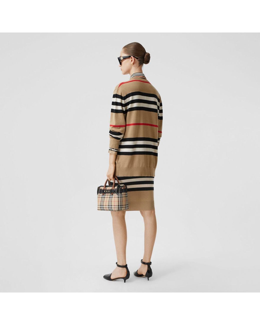 Burberry striped cardigan hot sale