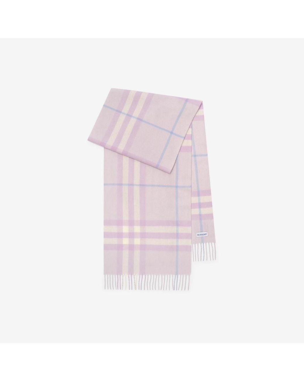 Burberry Pink Check Cashmere Scarf