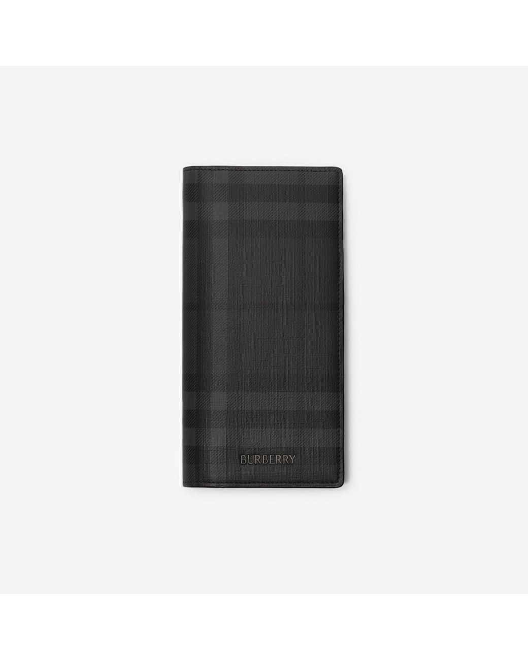 Burberry Black City Check Continental Wallet for men
