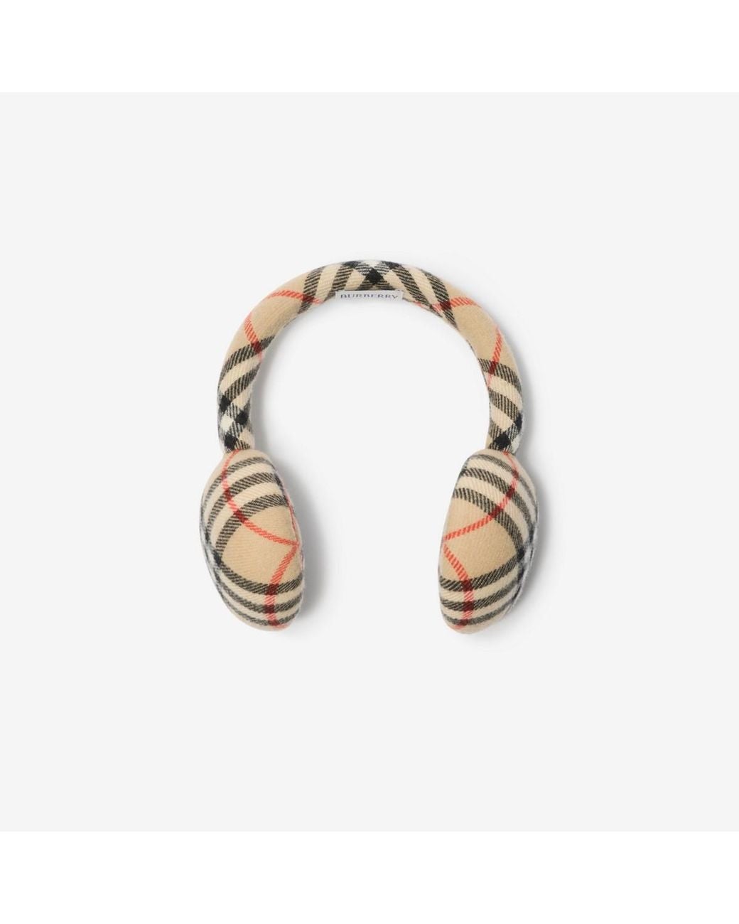 Burberry Metallic Check Wool Cashmere Earmuffs