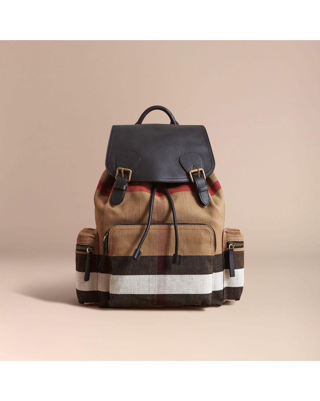 Burberry canvas check backpack new arrivals