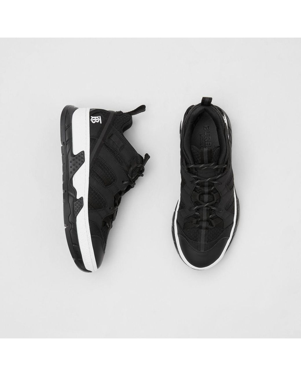 mesh and nubuck union sneakers