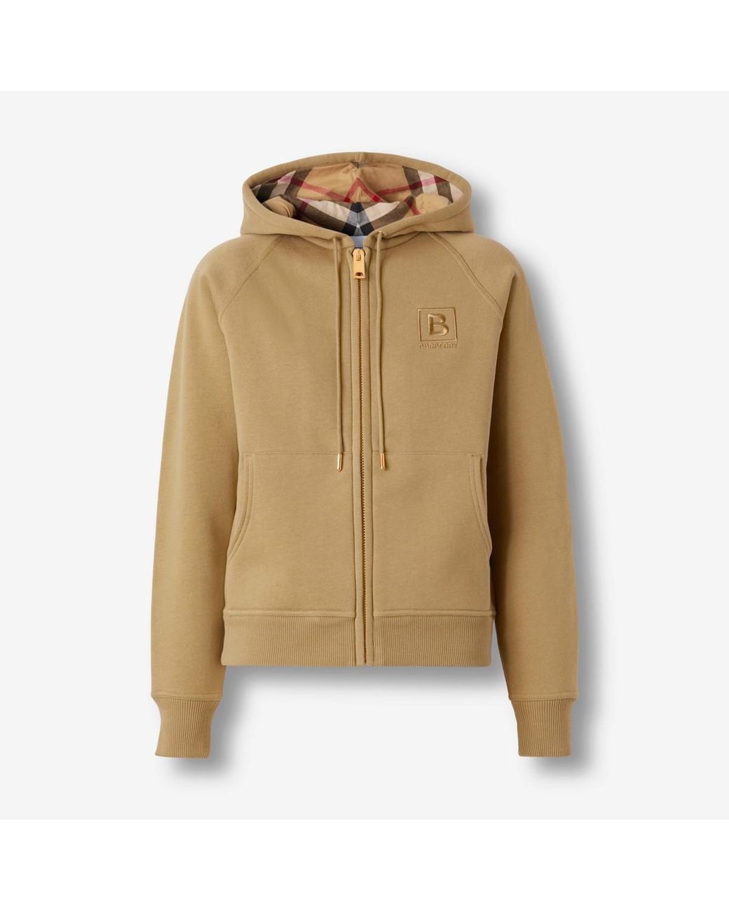Burberry Letter Graphic Cotton Blend Zip Hoodie | Lyst