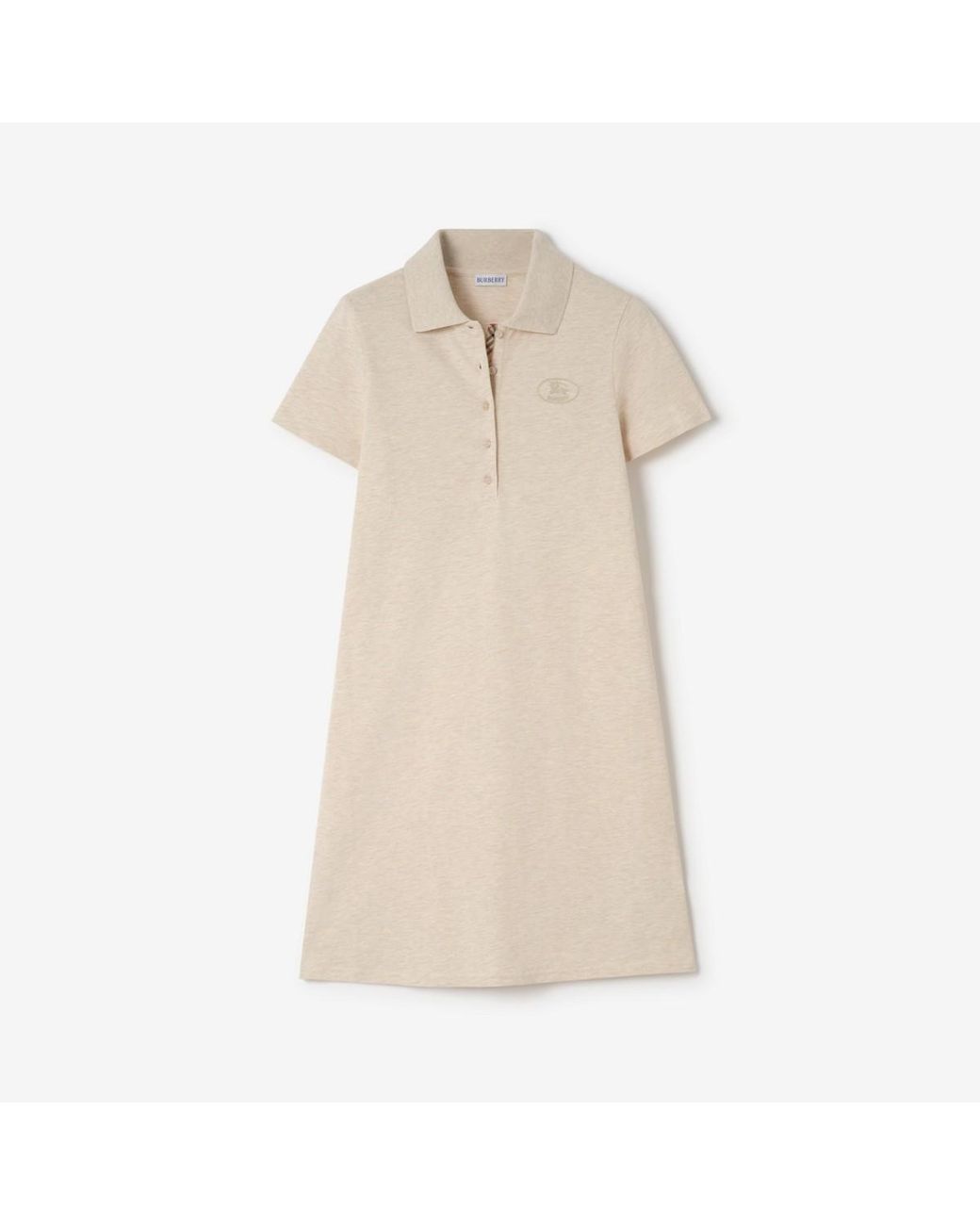 Burberry Natural Cotton Polo Shirt Dress