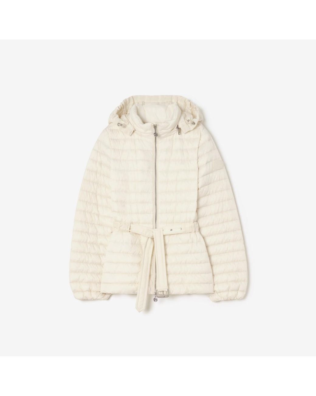 Burberry Natural Nylon Amberley Puffer Jacket