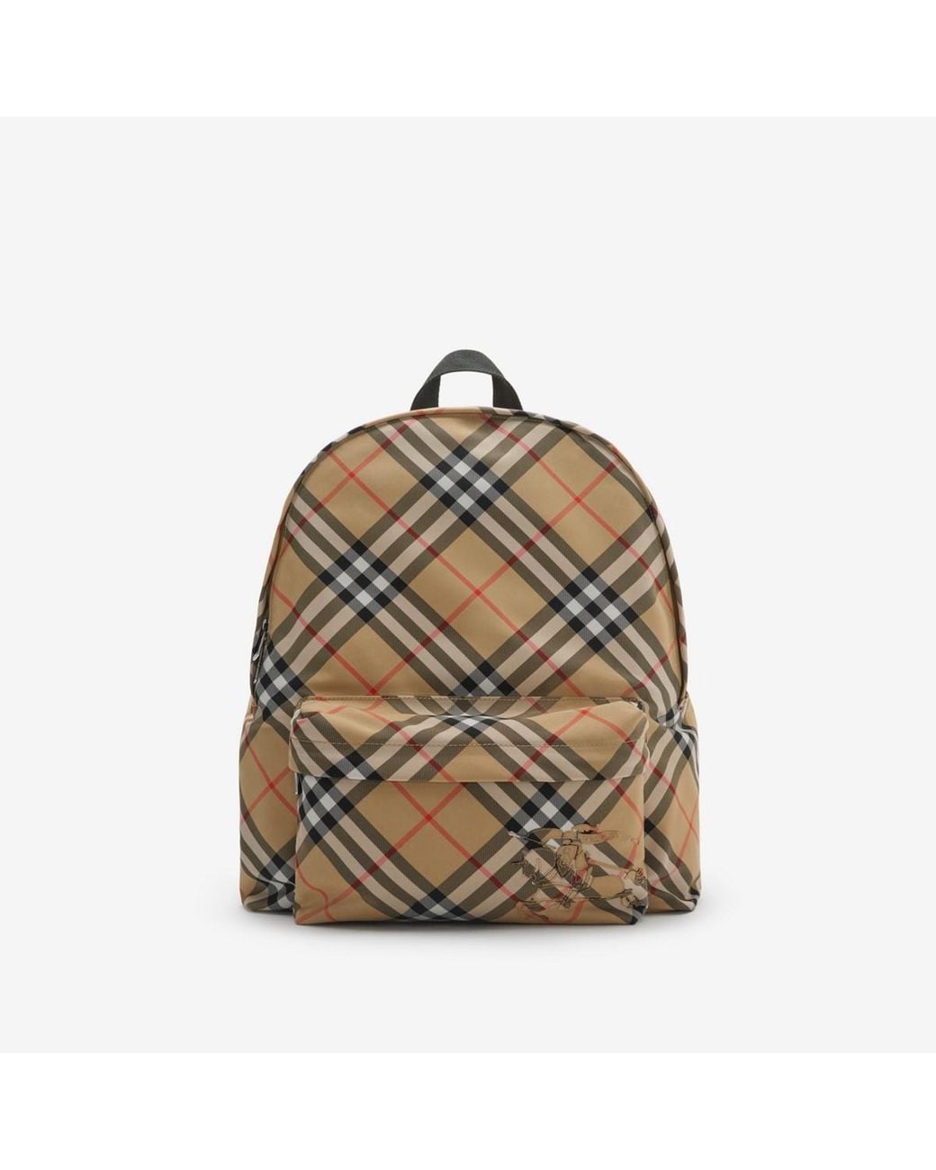 Check Backpack Burberry pour homme en coloris Metallic
