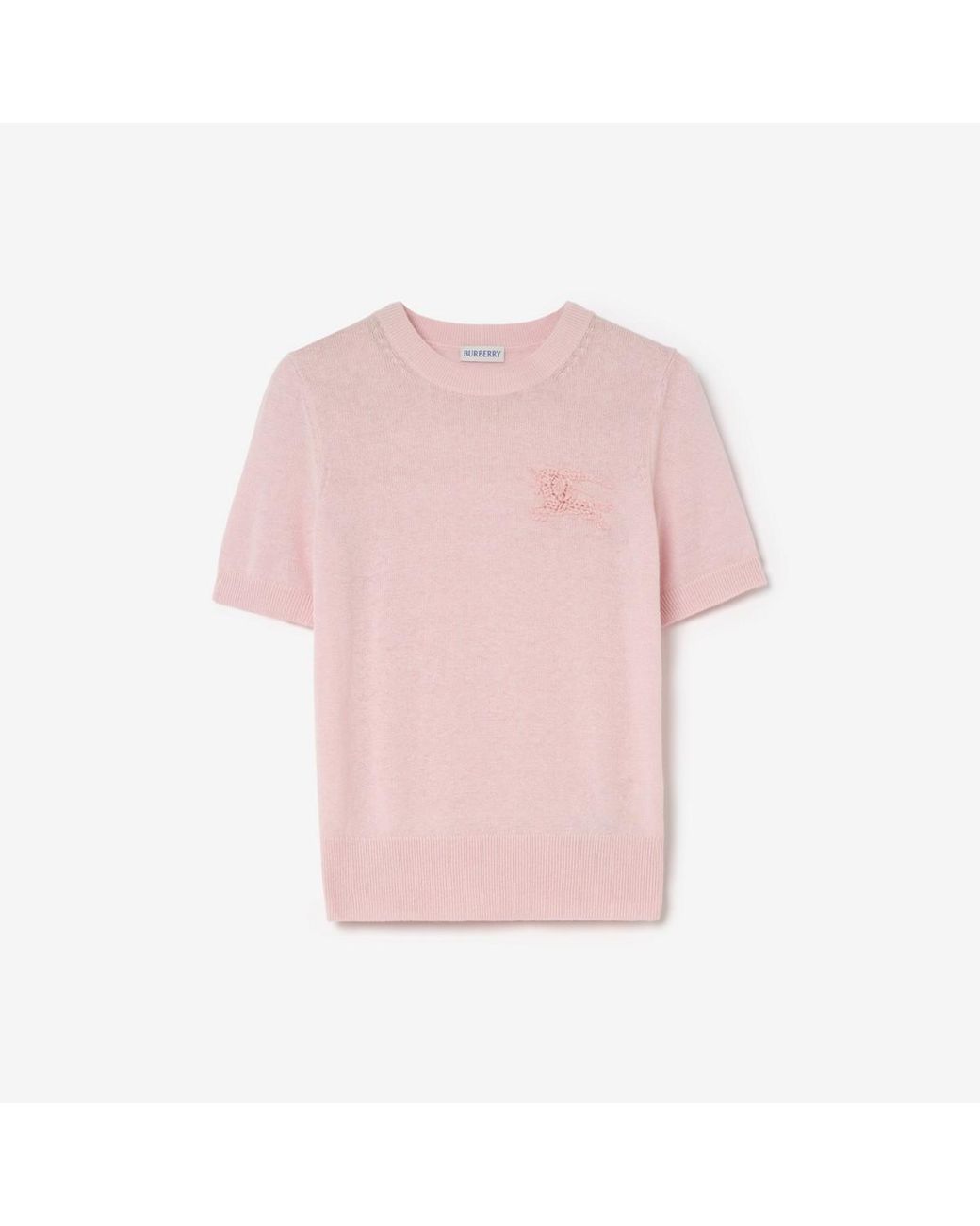 Burberry Pink Knight Wool Cotton Top