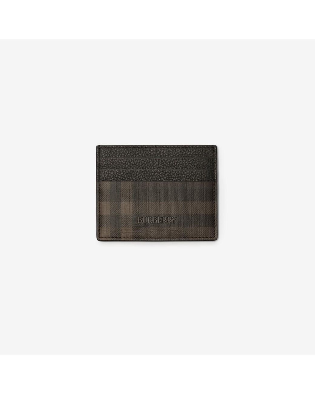 Burberry Black Check Card Case for men