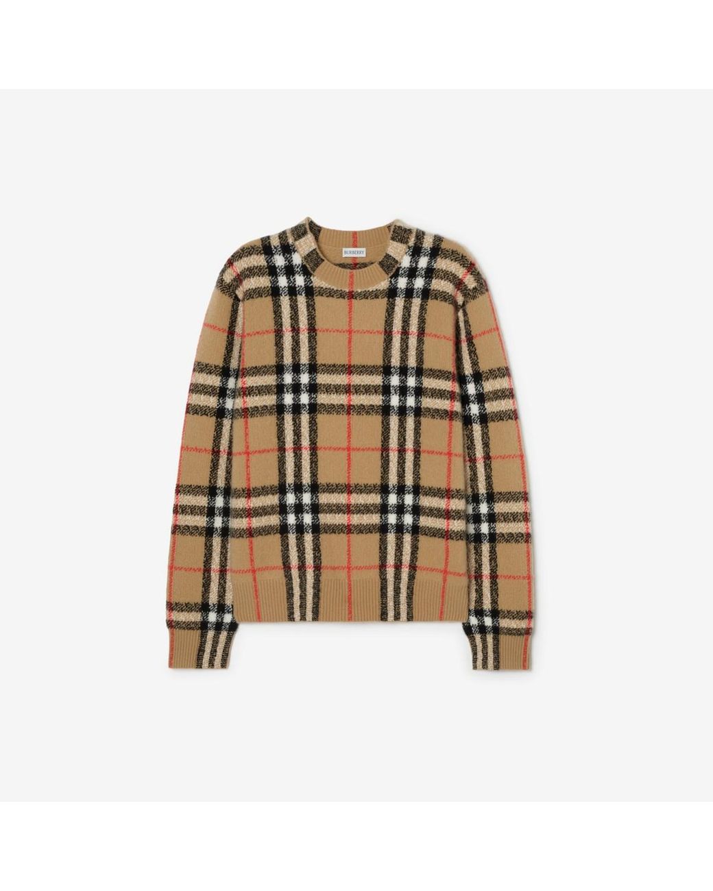 Burberry Multicolor Check Cashmere Sweater for men