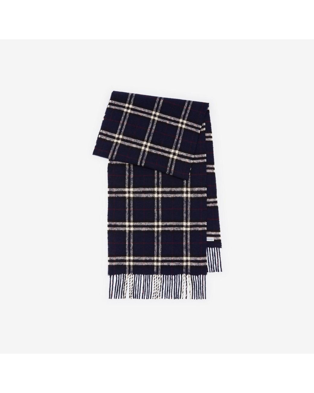 Burberry Blue Check Wool Cashmere Scarf