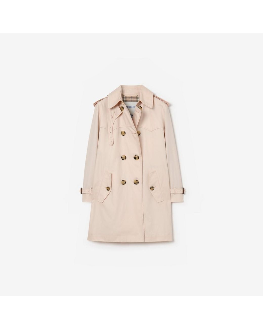 Burberry Natural Short Gabardine Summerside Trench Coat