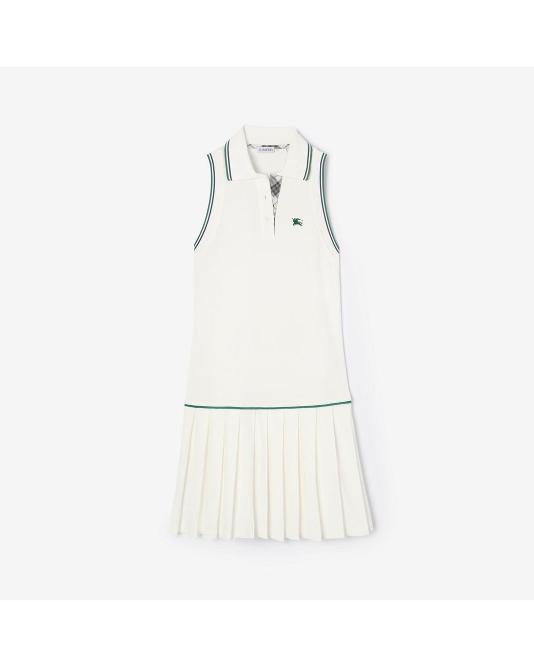 Burberry White Cotton Tennis Dress