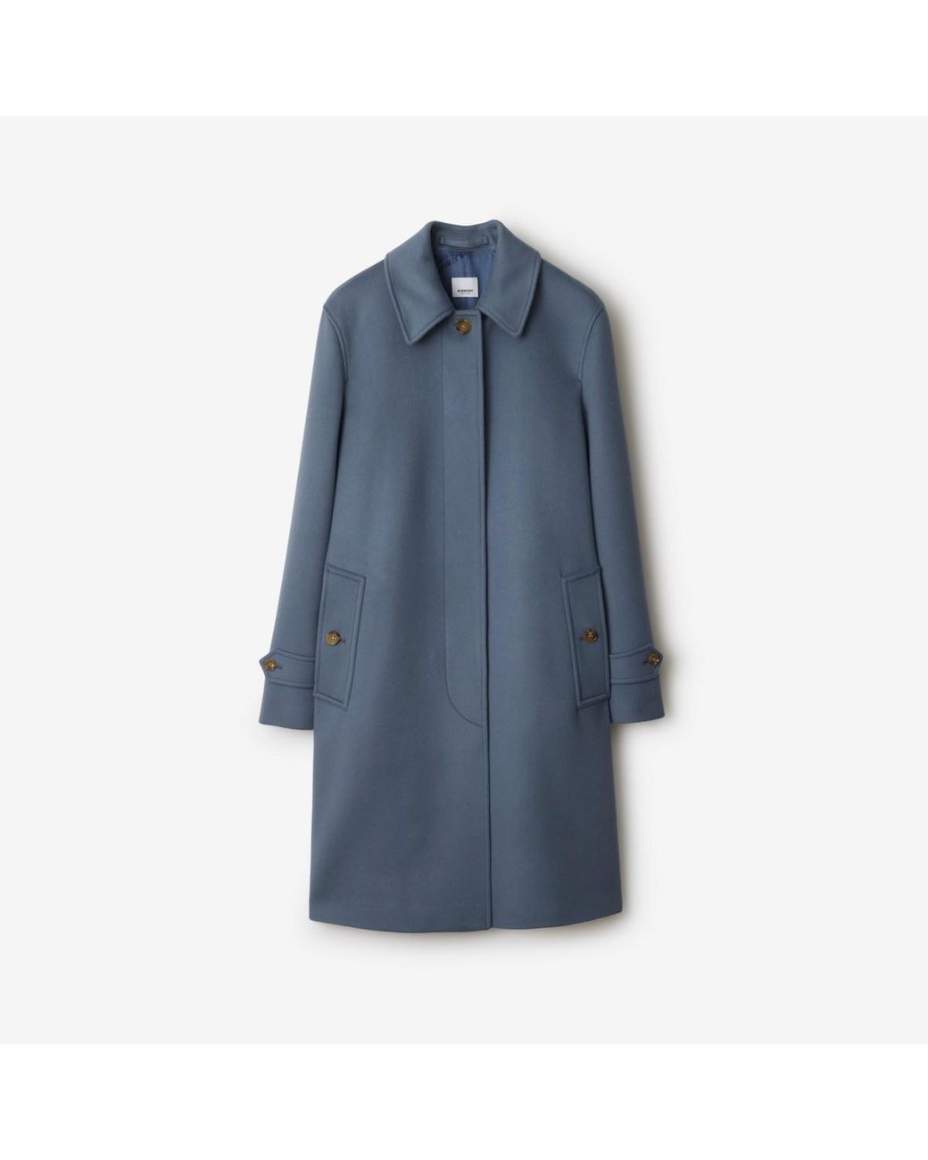 Burberry Mid length Wool Cashmere Car Coat in Blue Lyst UK